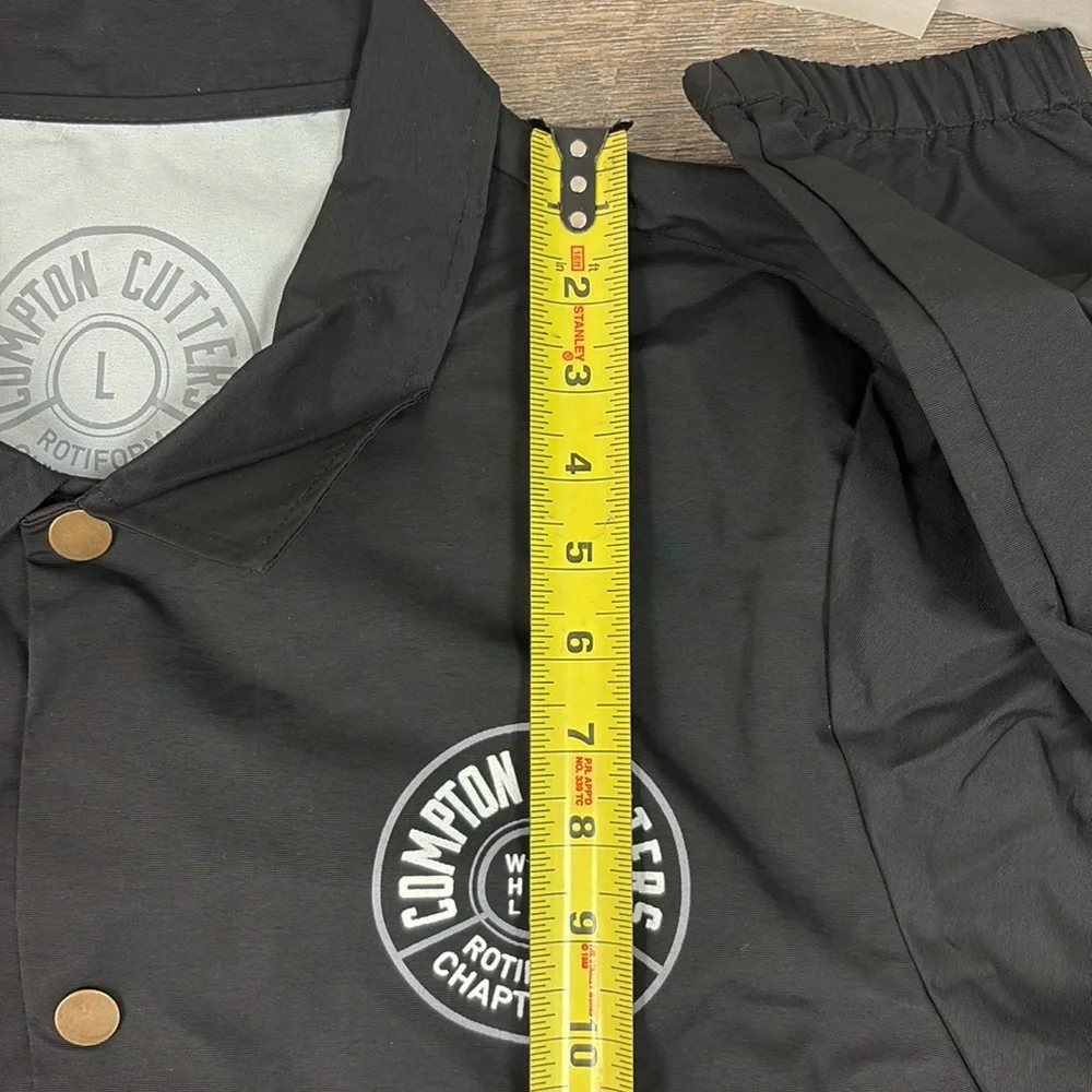 Compton Cutters {Independent Trading Co} Men’s Snap Closure Windbreaker Jacket L